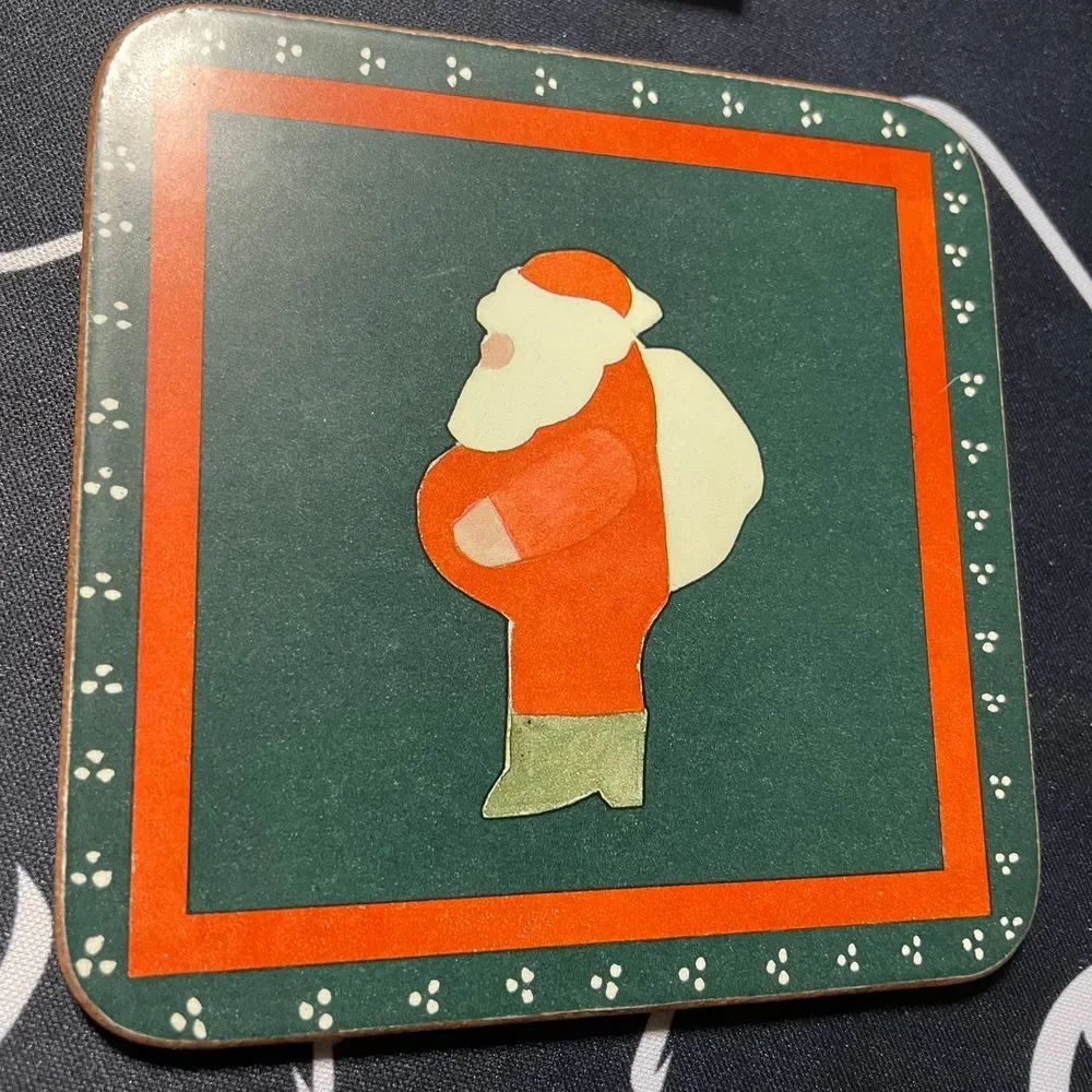 Pimpernel Christmas Holiday Deluxe Coasters Set of‎ 6 - Vintage Made in England